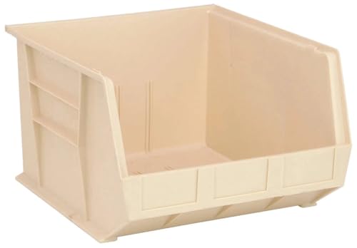 Quantum Storage QUS270 Ultra Stack and Hang Bins - 18" x 16-1/2" x 11" - 3 Pack - color: Ivory