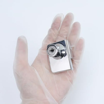 Chrome Glass Case Lock, 1.89x1.38 Inch Rectangle, 2 Sets, Keyed Different - color: Chrome, size: 1.89 x 1.38 Inch