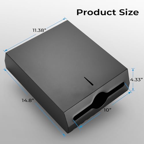Paper Towel Dispenser Wall Mount - Multifold Trifold Paper Towel Dispensers - color: D-391 Black