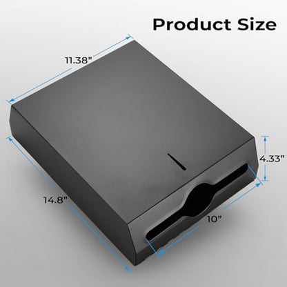 Paper Towel Dispenser Wall Mount - Multifold Trifold Paper Towel Dispensers - color: D-391 Black