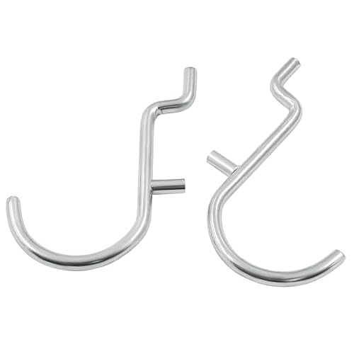 Metal Pegboard J Hooks, 1/4", 100Pcs - color: Silver, size: 100pcs