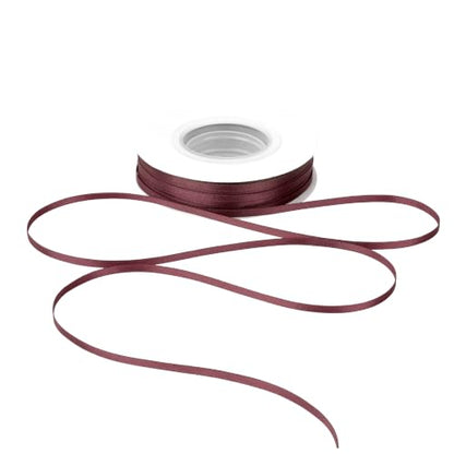MAYREEL Burgundy Satin Ribbon 1/8 Inch Thin Double Faced 50 Yards - color: Burgundy, size: 1/8 Inch