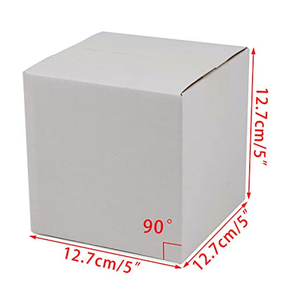 SUNLPH White Shipping Boxes 5x5x5 Inches Small Corrugated Cardboard Boxes, 25 Pack - size: 5 x 5 x 5