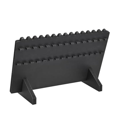 MOOCA Portable Wooden Plank Necklace Jewelry Stand for 15 Necklaces, Black - color: Black, 15 Necklaces