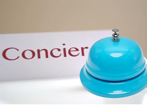 WEKOILCall Bell Desk Service Ding Bell for Restaurant Hotel Room Kitchen Party Office Receptionist Elderly Teachers Chef Large Cute Bell Whole Blue,3.3 inch - color: Whole Blue