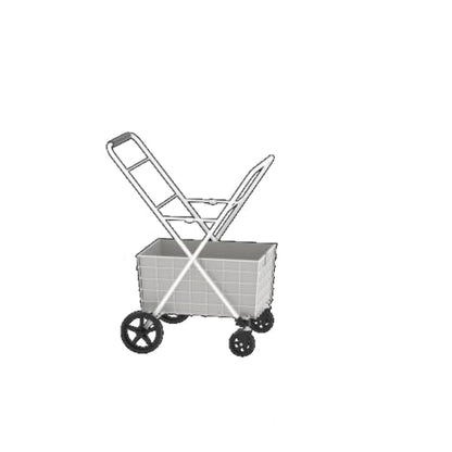 Extra Jumbo Foldable Shopping Cart with 2 Removable Baskets and Waterproof Liner, Heavy Duty Utility Grocery cart on Wheels, Rolling 2-Tier Laundry cart with 360° Swivel Front Wheels (2-Tire) (White) - color: White