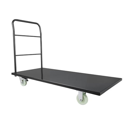 VEVOR 2000 LBS Heavy Duty Platform Truck, Upgraded Version with Larger Deck (60" x 28"), Industrial Steel Flatbed Cart with Swivel Wheels, Push Cart Dolly for Warehouse/Garage/Moving/Garden - size: 60.0 x 27.6 x 42.9 in/1525 x 700 x 1090 mm