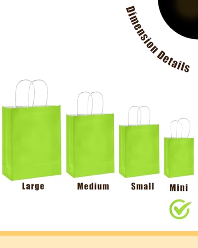 qiqee 24PCS Mini Gift Bag with Handles Bulk 4.5"x2.5"x6" Gift Bags Plum Green Bags Multiple Uses - color: Plum Green