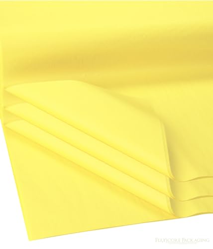 Flexicore Packaging| Gift Wrap Tissue Paper|15"x20"|100 Count (Light Yellow, 100 Sheets) - color: Light Yellow