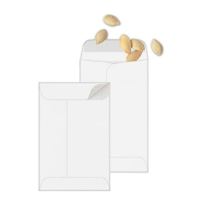 Xxcxpark 500 PCS #1 Coin Envelopes, 2-1/4'' x 3-1/2'' inches White Kraft Envelopes Classic Small Parts Envelopes with Self Adhesive Gummed Flap for Coins, Cash, Credit Cards, Seeds - color: White, size: 500 PCS #1 (2.25" x 3.5")