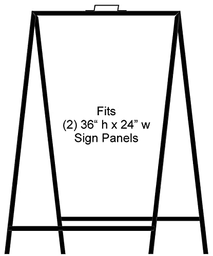 A-Frame Sign Holder - Folding Open House Stand, 36 x 24 in, Black, 1 Pack - size: 36 x 24 (1 Pack)