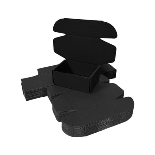 50 Pack 5.1x3.1x1.6 in Black Shipping Boxes - color: Black, size: 5.1x3.1x1.6 in