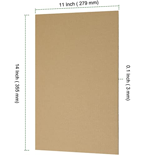 PINGEUI 50 PCS 11 x 14 Inches Brown Kraft Corrugated Cardboard Sheets, 1/8" Thick, Packaging, Crafts - size: 50 PCS 11 x 14 Inch