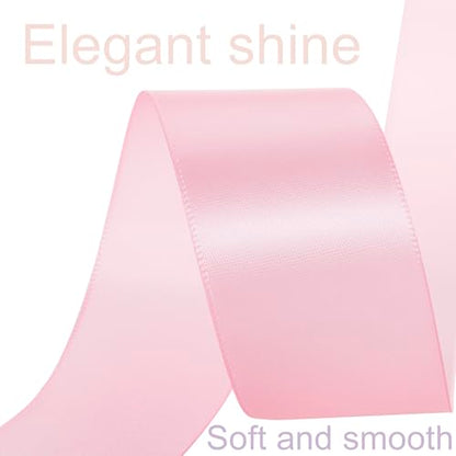 1-1/2 Inch Light Pink Ribbon 50Yards – Perfect for Gift Wrapping - color: Light Pink, size: 1-1/2"