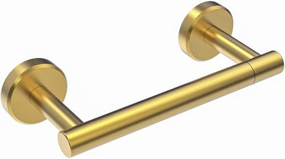 RARXTR Gold Toilet Paper Holder SUS304 Stainless Steel Double Post Pivoting Toilet Paper Roll Holder Wall Mounted Toilet Tissue Holder for Commercial Bathroom RV Brushed Brass Finish - color: Brushed Gold