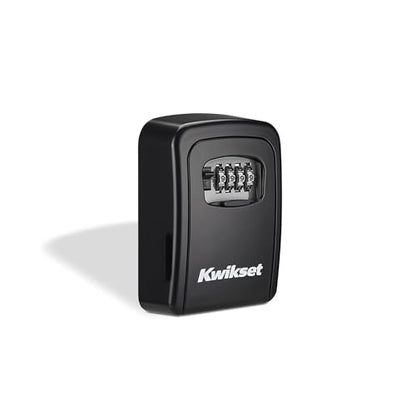 Kwikset Wall Mount Key Storage Lock Box, Combination, 3-9/16", Black