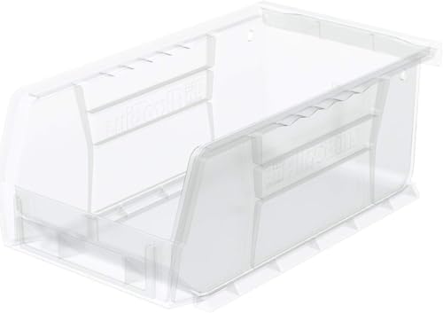 Akro-Mils 30220 AkroBins Plastic Storage Bins, 7"x4"x3", Clear, 24-Pack - color: Clear