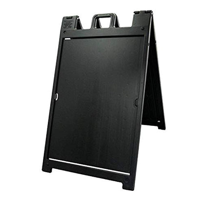Black 2-Pack of Plasticade Signicade Deluxe A-Frame Sidewalk Curb Sign Portable Folding Double-Sided Display with Quick-Change System - size: 24 x 36 inches (Pack of 2)