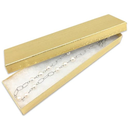 TheDisplayGuys 25 Cardboard Jewelry Gift Boxes with Inserts - Gold Foil - size: 25 Pack