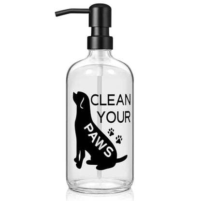 Black Dog Glass Hand Soap Dispenser 17 oz