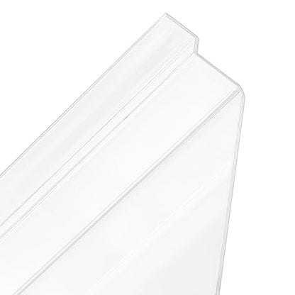 20 Pack Clear Acrylic Slatwall Shelves 4.5 x 10 Inch - Wall Mounted Panel Accessories for Shoe Stores, Home Organization & Retail Display