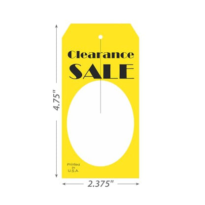 “Clearance Sale” Price Tag with Slit | 2.375" x 4.75", Pack of 500