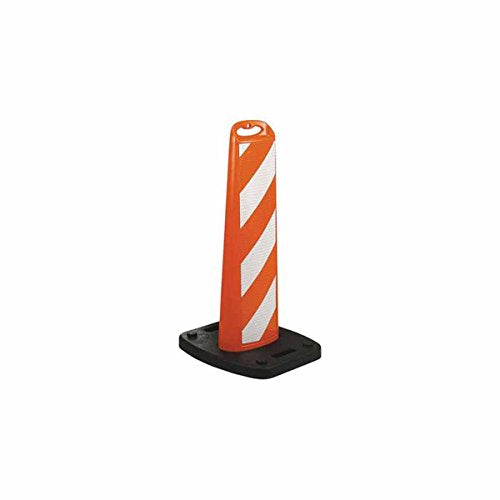 Cortina TrailBlazer Vertical Panel with High Intensity Prismatic Striped Sheeting on both sides, 03-760-HI, 40", Orange - style: Orange/White Stripe on Orange