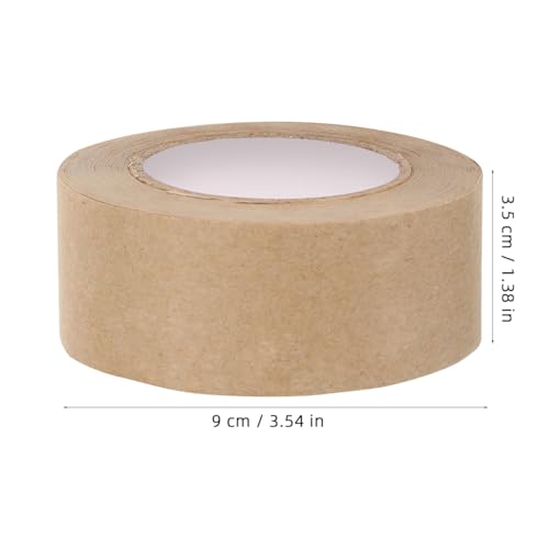 2 Rolls Water Activated Tape 3.14X3.14 Inch Brown Paper Framing Tape for Picture Frame Backing and Artwork Protection Easy Tear Gummed for Shipping and Packaging