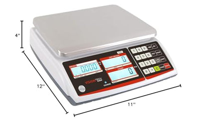 VisionTechShop TVC-60 Counting Scale for Parts and Coins, Lb/Kg Switchable, 60lb Capacity, 0.002lb Readability - size: TVC-60