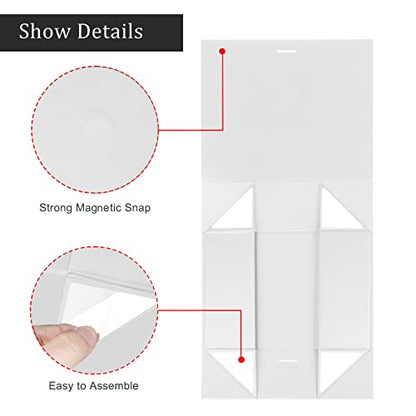 DaiJoob 5-Pack White Gift Boxes with Lid for Presents 10.5x7.5x3.1 Inches - color: White-10.5x7.5x3.1 Inch-5pcs