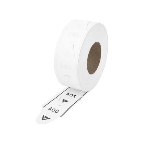 1 roll of 2-Digit Take-A-Number Tickets - 2000 / roll (White) - color: White