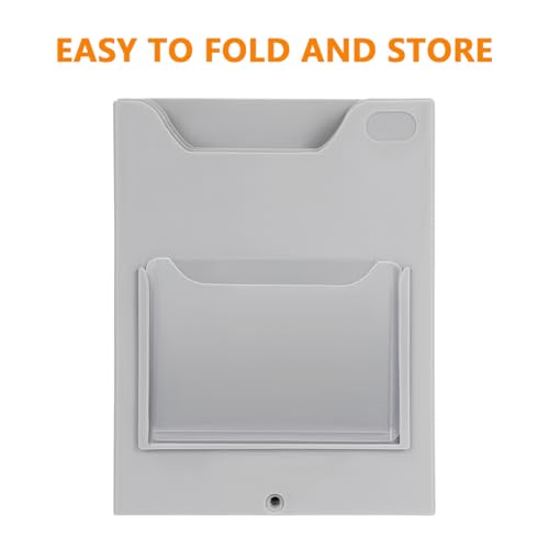 Kisangel Time Card Rack Wall Mount 5 Pocket Cards Organizer for Factory Material Cards Office Warehouse Employee Entrance 11.61 X 5.51 X 1.85 in
