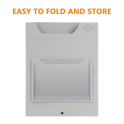 Kisangel Time Card Rack Wall Mount 5 Pocket Cards Organizer for Factory Material Cards Office Warehouse Employee Entrance 11.61 X 5.51 X 1.85 in