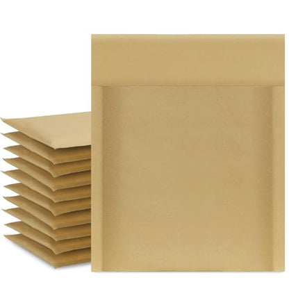 UCGOU Natural Kraft Bubble Mailers 5x8.6" Usable Size 5x7" 100 Pack Brown - size: 5x8.6" 100PC