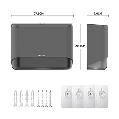 Wall Mount Paper Towel Dispenser, Multifold Paper Towels Dispenser with Key Lock Commercial Hand Paper Towel Holder for Bathroom (Gray) - color: Gray