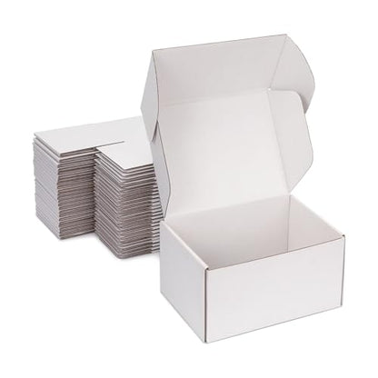 6x6x4 White Shipping Boxes for Small Business, Packing, 25 Pack - color: White, size: 6x6x4 Inch