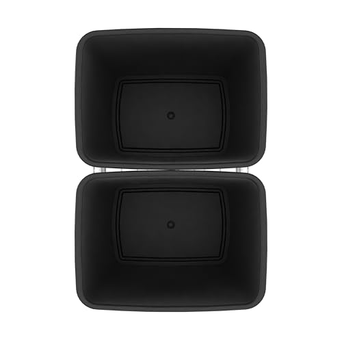 Rev-A-Shelf Double Pullout Garbage Trash Cans for Kitchen Cabinets, 35 Qt - color: Black