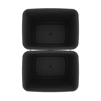 Rev-A-Shelf Double Pullout Garbage Trash Cans for Kitchen Cabinets, 35 Qt - color: Black