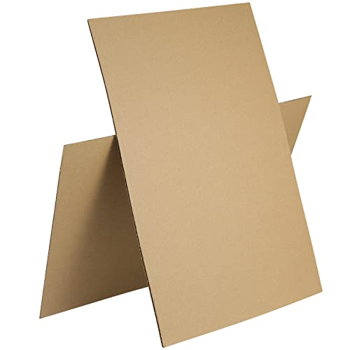 PINGEUI 50 PCS 11 x 14 Inches Brown Kraft Corrugated Cardboard Sheets, 1/8" Thick, Packaging, Crafts - size: 50 PCS 11 x 14 Inch