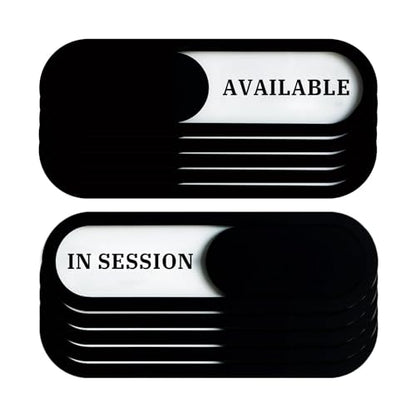 In Session/Available Slider Sign 5Pack, Acrylic, Black - color: In Session/Available, size: 5 PCS