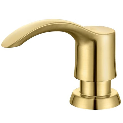 GAGALIFE Kitchen Sink Soap Dispenser with 17 Ounce Large Bottle, G080BG - color: Gold, size: with Bottle