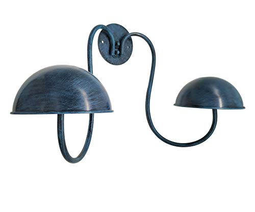 Owlgift Modern Metal Wall Mounted Entryway Retail Hat Rack/Wig Display Stand w/ 2 Circular Hat Hooks, Turquoise - color: Turquoise New
