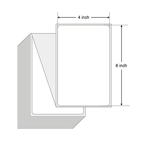 4x6 Thermal Labels, MakerKing White Mailing Fanfold Postage Direct Thermal Printer Shipping Label (1000 4x6 Fanfold Labels), Compatible with Rollo, MUNBYN, iDPRT, Polono, Zebra Thermal Label Printer - size: 1000 Labels
