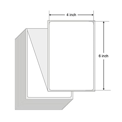 4x6 Thermal Labels, MakerKing White Mailing Fanfold Postage Direct Thermal Printer Shipping Label (1000 4x6 Fanfold Labels), Compatible with Rollo, MUNBYN, iDPRT, Polono, Zebra Thermal Label Printer - size: 1000 Labels