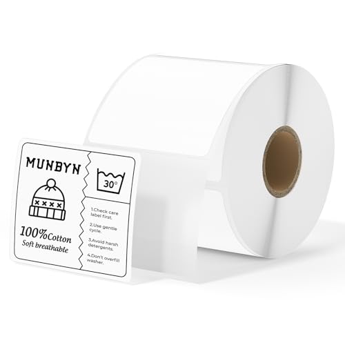 MUNBYN 3x3 Thermal Labels, 500 Sheets/Roll, White - color: White, size: 3x3"