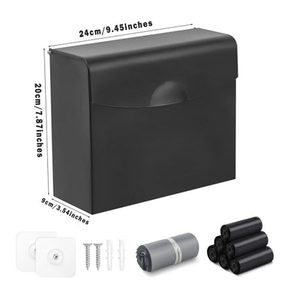 Sanitary Napkin Disposal Receptacle,9.4x7.8x3.5 inches Black - color: Black