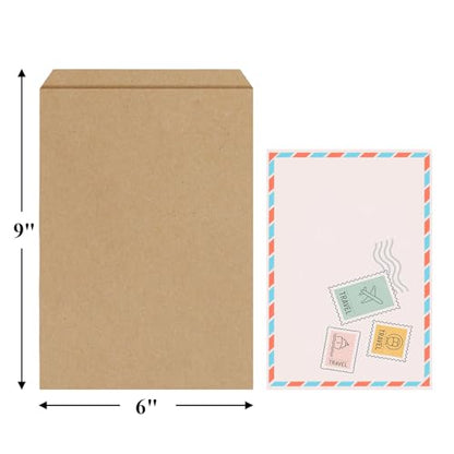BagDream Kraft Brown Paper Bags 6x9 Flat Envelopes For Small Items 100 Pack