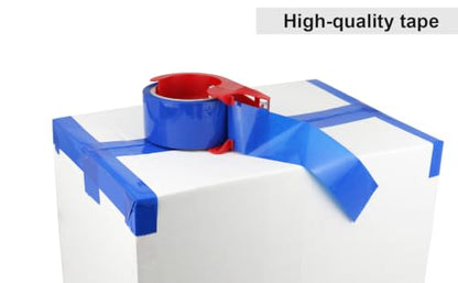 BOMEI PACK 6 Rolls 110 Yards Roll, Total 660 Yards Blue Packing Tape, Heavy Duty Shipping Tape for Packaging Moving Sealing, 2.52 mil Thick, 1.88 inches Wide - color: Blue