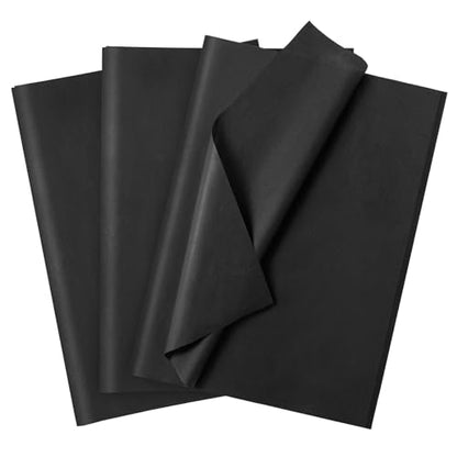 120 Sheets Black Tissue Paper for Gift Bag Wrapping,14 x 20 Inch - color: Black