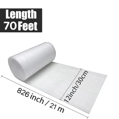 12"x 70' Foam Wrap Rolls for Moving Packing Foam Roll Packing Materials Shipping Packing Moving Supplies, Thick Cushion packaging wraps for Protect Glasses,Fragile Items,Dishes (Pack of 2) - size: ‎30cm*25m (Pack of 2)
